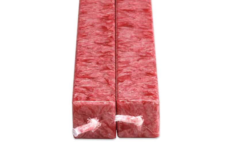 Vierkante Kaarsen Robijn 2 Stuks Amabiente