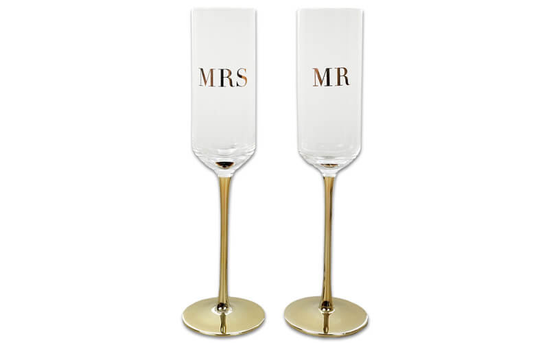 Champagneglazen MRS-MR 24kr. Goud Christina-Re