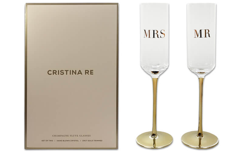 Champagneglazen MRS-MR 24kr. Goud Christina-Re