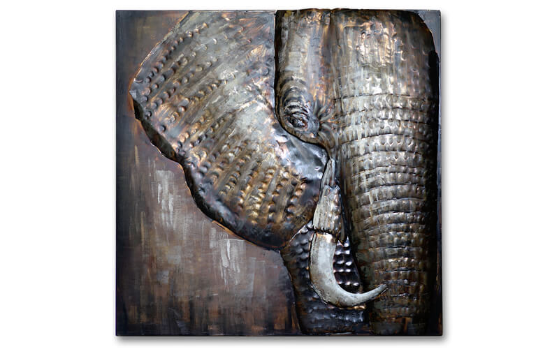 Metalen Schilderij 3D Olifant Gave Specials