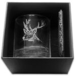Whiskyglas met Onderzetter Edelhert Selbrae House | Kadeloo
