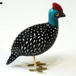 Houten vogel miniatuur Parelhoender | Kadeloo