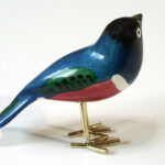 Houten vogel miniatuur 3kleur-Glansspreeuw | Kadeloo