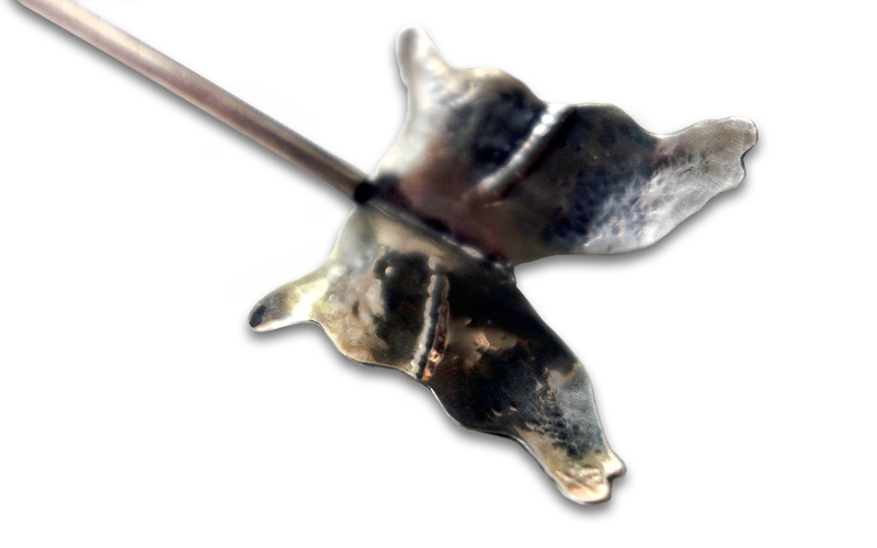 Decollier Borboleta (Vlinder) zilver