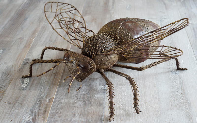BIJ - Metalen 3D Tuindecoratie 54 x 66 cm