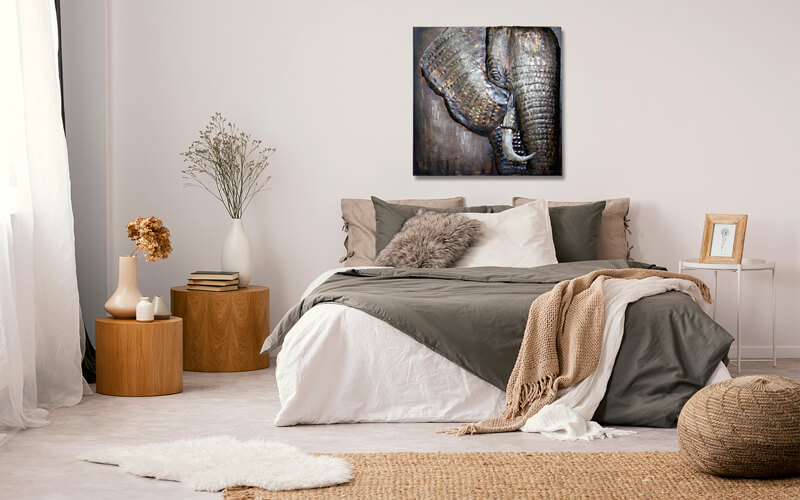 Metalen Schilderij 3D Olifant Gave Specials