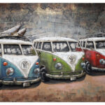 Metalen Schilderij 3D VW Busjes Gave Specials | Kadeloo