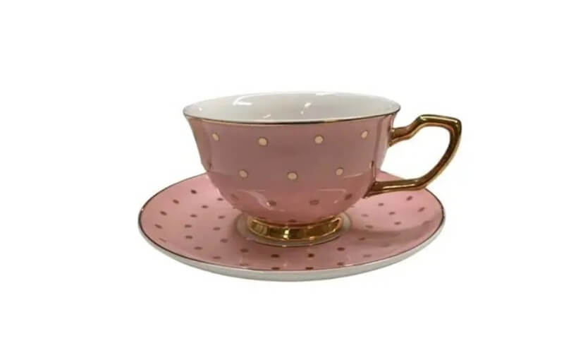 Kop & Schotel Polka-Gold-Blush 24k Goud Christina Re