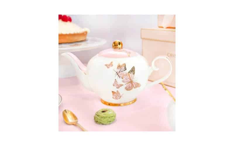 Theepot Chrysalis 4 Kops 24kr. Goud Christina Re
